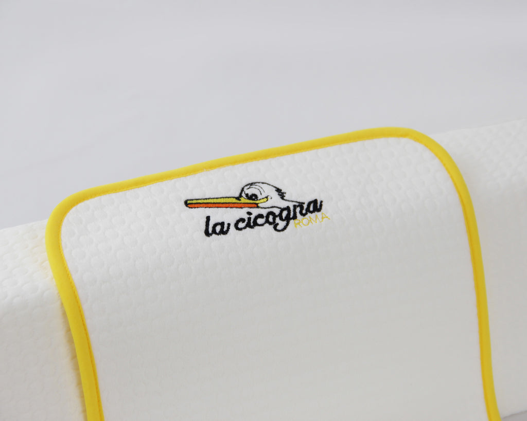 Cuscino MIKY la cicogna roma ricamo logo